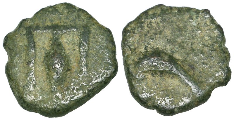 Kephalonia, Pale, Ae 16mm, 3rd century BC, Π over corn ear, rev., dolphin, good ...