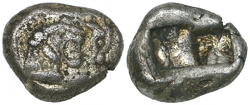 Lydia, half stater, 6th century BC, heads of lion and bull vis à vis, rev., two ...