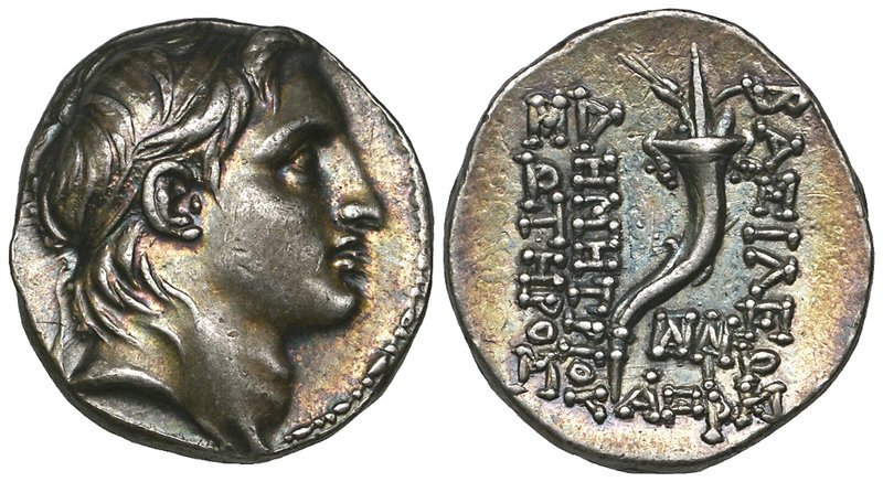 Seleucid Kings, Demetrios I, drachm, Antioch, dated 152/1 BC, rev., cornucopia, ...