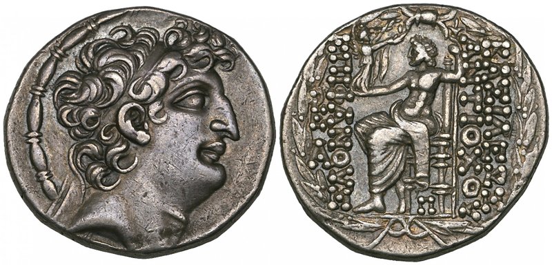 Kings of Syria, Antiochos VIII (121-96 BC), tetradrachm, Antioch, diademed head ...