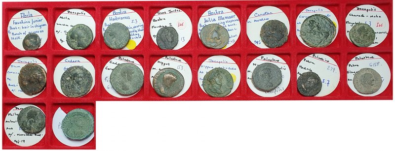 Decapolis and Provincia Arabia, city bronze coins of Abila (2, Sofaer 8 and 9), ...
