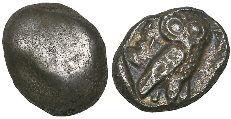 Judaea, Edom, quarter shekel, 4th century BC, blank obverse, rev., owl, 3.99g (H...