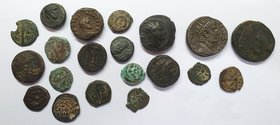 Judaea, Bar Cochba War (AD 132-135), Ae 25mm, year 2, vine leaf, rev., palm tree (Mildenberg 83), off centre, good very fine; miscellaneous prutah (11...