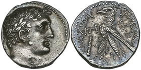 Phoenicia, Tyre, tetradrachm, dated year 113, 14/13 BC, laureate head of Melkarth right, rev., eagle standing left on prow, 14.21g, die axis 12.oo (RP...
