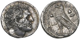 Egypt, Ptolemy VI, tetradrachm, Salamis, 176/5 BC, diademed head of Ptolemy I right, rev., eagle standing left on thunderbolt; dated year 6, 13.81g, d...