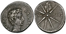 Mark Antony and Augustus/Octavian, denarius, 41 BC (Cr. 517/1; Sear 243), banker’s mark on obverse, good fine; Augustus, denarius, rev., comet (RIC 37...