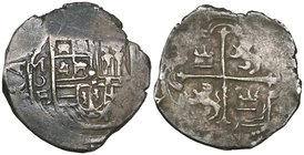 Philip III (1598-1621), 2 reales, Mexico mint, undated (circa 1600), assayer F, mint and assayer’s mark reading MoF (apparently in error) at left of s...