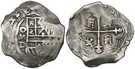 Philip IV (1621-1665), 2 reales, Mexico mint, [16]22 (?) D, digits of date of mirrored ‘Z’ style and second 2 apparently over 1 and 0, 6.60 g (Cal. ty...