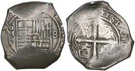 Philip IV (1621-1665), 8 reales, Mexico mint, 1652 P, 26.81g (Cal. type 94 no. 356), pronounced chisel-cuts producing a concave effect to the flan, ve...