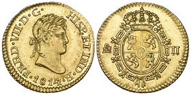 Ferdinand VII (1808-1822), half-escudo, Mexico City mint, 1814 JJ, laureate head (Cal. 361; F. 57), mint state. Offered in a NGC holder graded MS 62
...