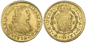 Ferdinand VII (1808-1822), 1 escudo, Mexico City mint, 1812 HJ, armoured bust (Cal. 297; F. 49), good extremely fine

Estimate: GBP 600 - 800