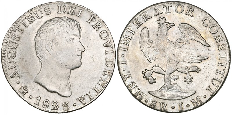 Empire of Agustín Iturbide (1822-1823), 8 reales, Mexico mint, 1823 JM, also med...