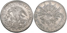 Republic, Hookneck Coinage, 8 reales, Durango mint, 1824 RL, folded snake, large Libertad cap, 26.62g (Hubbard & O’Harrow dies F4 / L12 (this coin ill...