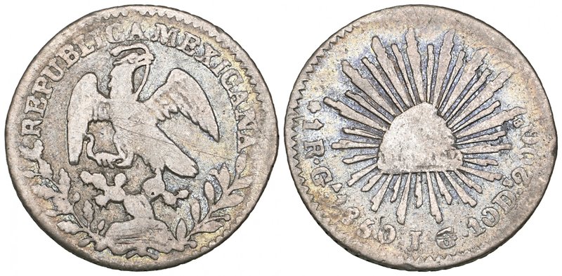 Republic, 1 real, Guadalajara mint, 1850 JG, probably 1850/49, a few marks, only...