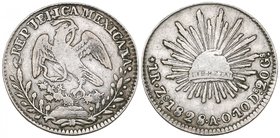 Republic, 1 real (9), Zacatecas mint, 1828 AO, 1829 AO (2), 1832 OM, 1833 OM (2, from different dies), 1838 OM, 1843 OM and 1854 OM, very fine to extr...