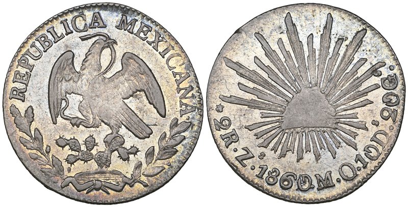 Republic, 2 reales (8), Zacatecas mint, 1826 AZ, 1827 AO, 1828 AO, 1830 OV, 1831...