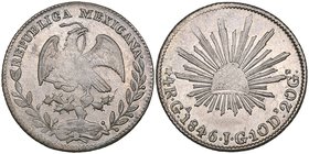 Republic, 4 reales, Guadalajara mint, 1846 JG, centres slightly weak, good very fine

Estimate: GBP 50 - 70