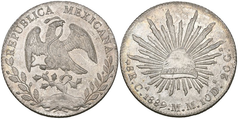 Republic, 8 reales (4), Chihuahua mint, later dates comprising 1889 MM, 1890 MM,...