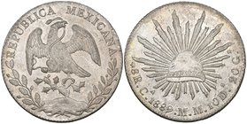 Republic, 8 reales (4), Chihuahua mint, later dates comprising 1889 MM, 1890 MM, 1891/0 MM, 1891 MM (DP-Ca72, 73, 74a, 74b), generally mint state and ...