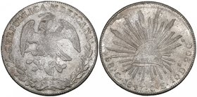 Republic, 8 reales, Culiacán mint, 1847 CE, repunched ‘8R’ and ‘184’ in date (DP-Cn02), softly struck, extremely fine and clear, rare

Estimate: GBP...