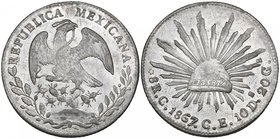 Republic, 8 reales, Culiacán mint, 1867 CE (DP-Cn24), virtually mint state, scarce thus

Estimate: GBP 700 - 900
