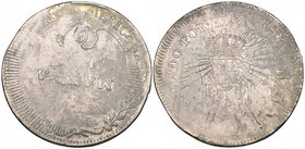 Republic / Philippines, 8 reales, Guadalajara mint, 1827 FS, normal date (DP-Ga03), with Manila countermark 1828 over eagle and crowned Royal shield o...
