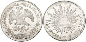 Republic, 8 reales, Guadalajara mint, 1882 TB/FS (DP-Ga66), about extremely fine, scarce

Estimate: GBP 100 - 150