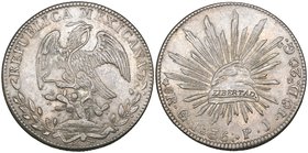 Republic, 8 reales, Guanajuato mint (4), 1836 PJ, from clashed dies, with traces of ‘libertad’ visible below eagle, 1838 PJ, first 8 of date very smal...