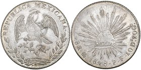 Republic, 8 reales, Guanajuato mint (6), 1848 PF, 1853/2 PF, 1853 PF, 1857 PF, 1860/59 PF, 1861/0 (DP-Go32, 37a, 37b, 41, 44, 45a), extremely fine to ...