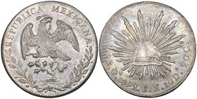 Republic, 8 reales, Oaxaca mint, 1892 EN (DP-Oa37), light adjustment marks, nearly as struck, well toned

Estimate: GBP 80 - 120