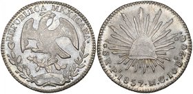 Republic, 8 reales, San Luis Potosí mint, 1852 MC, normal assayer’s mark (DP-Pi31), virtually mint state, toned

Estimate: GBP 200 - 250