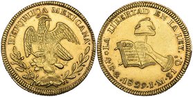 Republic, 4 escudos, Guanajuato mint, 1829 JM, virtually mint state, lightly toned. Ex Bob Briggs, October 1984.

Estimate: GBP 600 - 800