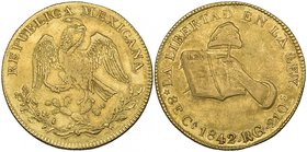 Republic, 8 escudos, Chihuahua mint, 1842, very fine or better

Estimate: GBP 1000 - 1200