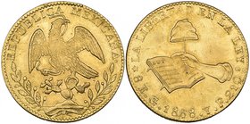 Republic, 8 escudos, Guanajuato mint, 1868 YF, light surface marks, virtually mint state

Estimate: GBP 1200 - 1500