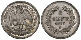 Empire of Maximilian, 5 centavos, Zacatecas mint, 1865 Z, choice mint state

Estimate: GBP 250 - 350