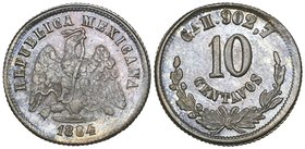Decimal Coinage, 10 centavos (4), Guadalajara mint, 1884 H, 1888 S, 1889 S, 1895 S, generally mint state and toned (4)

Estimate: GBP 120 - 150