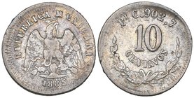 Decimal Coinage, 10 centavos, San Luis Potosí mint, 1885 C, 2.64g, fine and very rare

Estimate: GBP 100 - 200