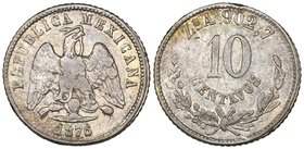 Decimal Coinage, 10 centavos (4), all Zacatecas mint, 1876 A, 1884/3 S, both fine, 1885 S and 1891 Z/S, both mint state (4)

Estimate: GBP 80 - 120