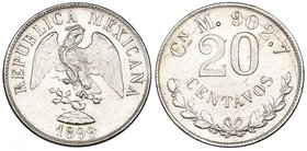Decimal Coinage, 20 centavos, Culiacán mint, 1899 M, mint state

Estimate: GBP 100 - 150