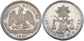 Decimal Coinage, 50 centavos, Mexico City mint, 1885 M, mint state, toned

Estimate: GBP 150 - 200