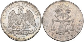 Decimal Coinage, pesos (3), comprising Guanajuato mint (2), both 1873 S, one a variety with few rays beneath cap, this extremely fine and the other wi...