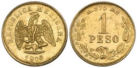 Decimal Coinage, gold 1 peso, Mexico City mint, 1900 M, mint state

Estimate: GBP 150 - 200