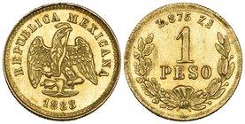 Decimal Coinage, gold 1 peso, Zacatecas mint, 1888 Z, mint state, very rare [280 pieces struck]. Ex Pradeau Collection.

Estimate: GBP 300 - 400