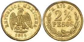 Decimal Coinage, 2½ pesos, Mexico City mint, 1884 M, with traces of mounting, otherwise extremely fine or better, rare

Estimate: GBP 250 - 350