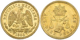 Decimal Coinage, 10 pesos, Alamos mint, 1885 L, about uncirculated

Estimate: GBP 1000 - 1500