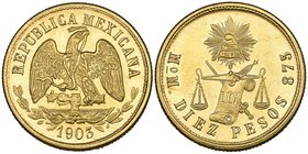 Decimal Coinage, 10 pesos, Mexico City mint, 1903 M, mint state

Estimate: GBP 1000 - 1200