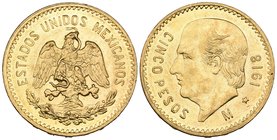 Estados Unidos Mexicanos, 5 pesos, Mexico City mint, 1918/7 M, mint state

Estimate: GBP 140 - 180