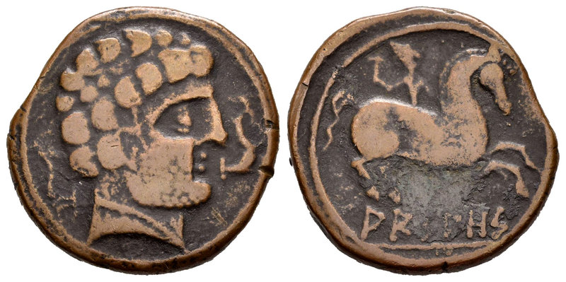Arsaos. As. 120-80 a.C. Zona de Navarra. (Abh-144). (Acip-1653 variante). Anv.: ...