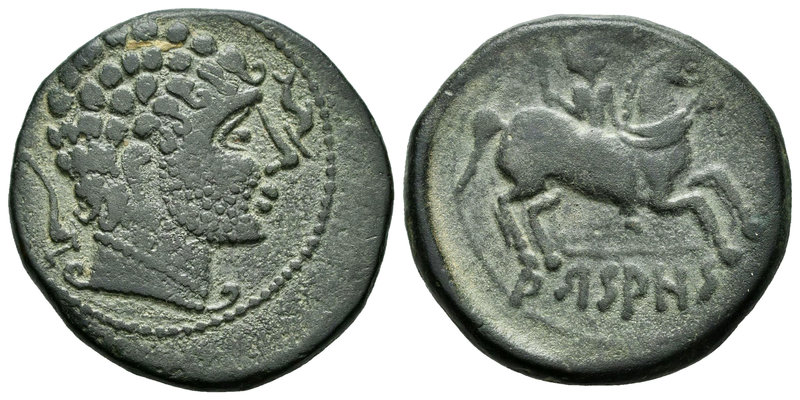 Arsaos. As. 120-80 a.C. Zona de Navarra. (Abh-145). (Acip-1645). Anv.: Cabeza ba...