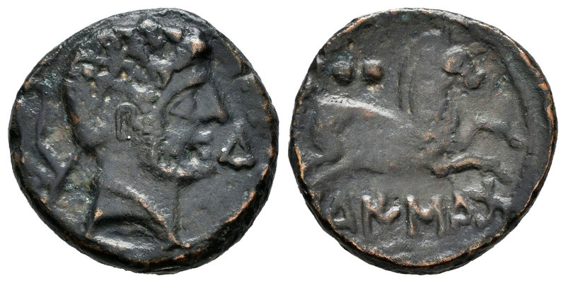 Kaiskata. Semis. 120-20 a.C. Cascante (Navarra). (Abh-688). (Acip-1683). Anv.: C...